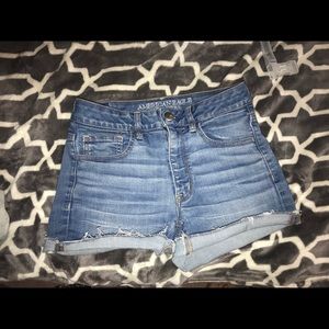 America eagle high rise shortie shorts.